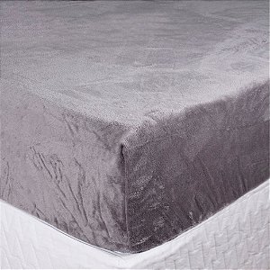 Lençol de Plush Casal Hedrons Inove Ardósia