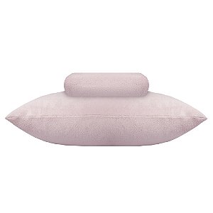 Jogo de Lençol e Fronha em Plush Solteiro Hedrons Inove Rosa Tule
