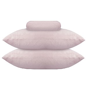 Jogo de Lençol e Fronha em Plush Casal Hedrons Inove Rosa Tule