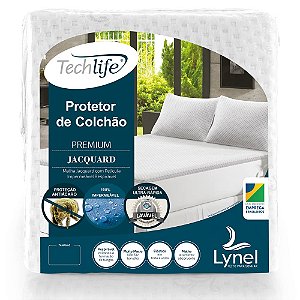 Protetor de Colchão Impermeável Casal TechLife Premium Jacquard Lynel