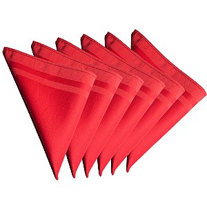 Kit Guardanapo de Tecido Karsten Gourmet 6 Peças Vermelho