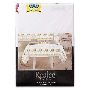Toalha de Mesa Sultan Retangular 6 Lugares Corujas