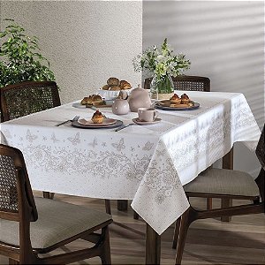 Toalha de Mesa Quadrada 8 Lugares Dohler Clean Renova 180x180cm Aurora