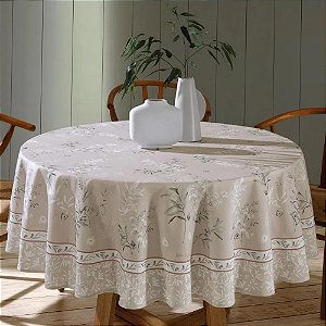 Toalha de Mesa Redonda 8 Lugares Dohler Clean 180cm Renova Adele