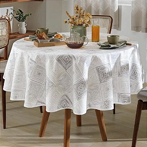 Toalha de Mesa Redonda 4 Lugares Dohler Clean Athenas 160cm Martin