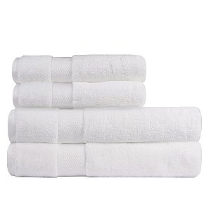 Jogo de Toalhas de Banho 4 Peças Super Soft Zero Twist Corttex Branca