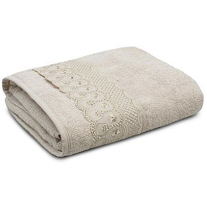Toalha de Banho Bordare Appel 68x135cm 400 g/m² Bege Glace