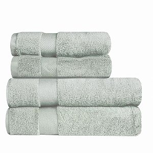 Jogo de Toalhas de Banho 4 Peças Super Soft Zero Twist Corttex Verde