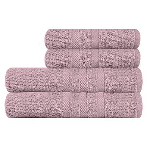 Jogo de Toalhas de Banho Buddemeyer 4 Peças Vanilla Extra Soft 420 g/m² Rosa