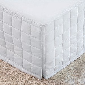 Saia Box King Size Matelassê Bella Enxovais Branca