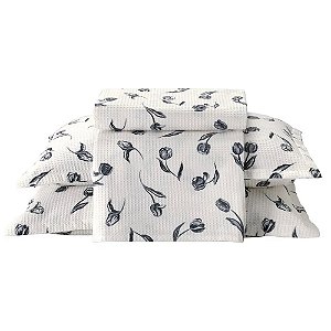 Colcha Queen Size Dohler Piquet Tulipa 3 Peças