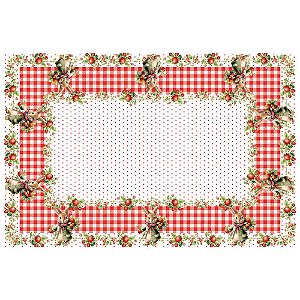 Caminho de Mesa de Páscoa 143x46cm Coelho Morangos