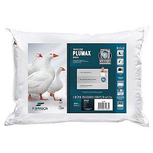 Travesseiro Fibrasca Plumax Percal 180 Fios Plumas Sintéticas