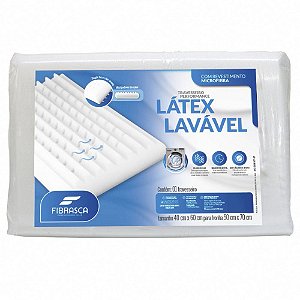 Travesseiro Látex Lavável New Performance Fibrasca 60x40cm