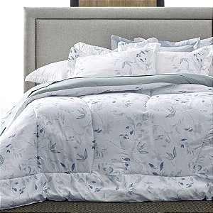 Edredom Queen Size Altenburg 200 Fios Algodão Lux Apaixonada Belle Blue
