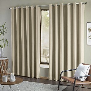 Cortina Blackout de Tecido Liso 2.60 x 1.80Mts Vivalutex Lisboa Bege
