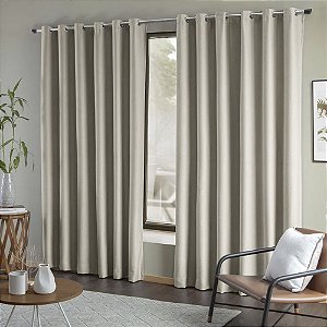 Cortina Blackout de Tecido Liso 4.00 x 2.50 Mts Vivalutex Lisboa Marfim