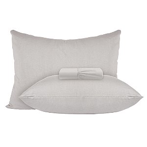 Jogo de Cama Queen Size Malha 3 Peças Aletex Cinza