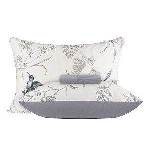 Jogo de Cama King Size Malha 3 Peças Aletex Rosa/Borboletas