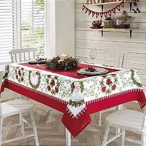 Toalha de Mesa Natal 91 Retangular 6 Lugares Dohler Athenas 140x210cm