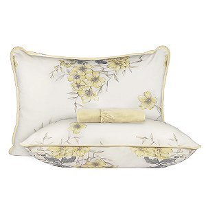 Jogo de Cama Queen Size Malha 3 Peças BBC Têxtil Amarelo