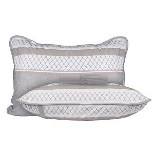 Jogo de Cama Queen Size Malha 3 Peças BBC Têxtil Cinza