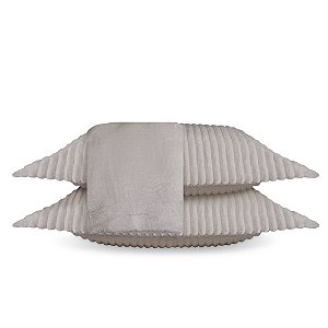 Jogo de Cama King Size Plush 3 Peças BBC Têxtil Avelã