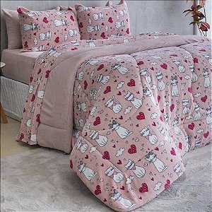 Edredom Solteiro Bella Enxovais Plush Marie