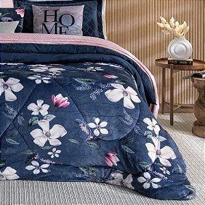 Edredom Queen Size Plush Hedrons Inove Aimee