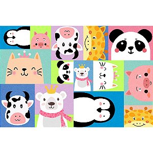 Tapete Infantil Jolitex Allegra Kids 1.00 x 1.40 Mts Animais