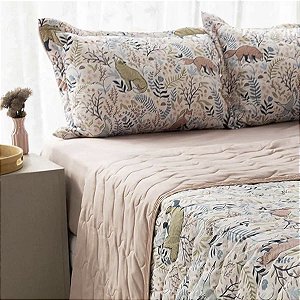 Cobreleito Queen Size Bella Enxovais 3 Peças Bella Twist Anne