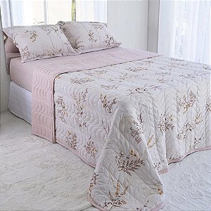 Cobreleito Queen Size Bella Enxovais Malha 100% Algodão 3 Peças Cloud Gaby