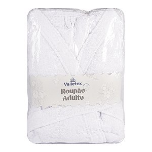 Roupão Felpudo Quimono Manga 3/4 Algodão GG Branco