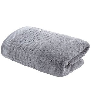 Toalha de Banho Super Soft Zero Twist Corttex Geométrico 500 g/m² Cinza