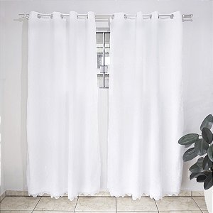 Cortina Para Quarto ou Sala Liz 300x230cm Branca