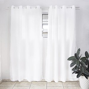Cortina para Quarto ou Sala Luna 280x180cm Branca