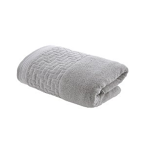Toalha de Rosto Super Soft Zero Twist Corttex Geométrico 500 g/m² Cinza