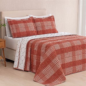Colcha Cobreleito Queen Size Sulamita 180 Fios Telha 3 Peças Chicago