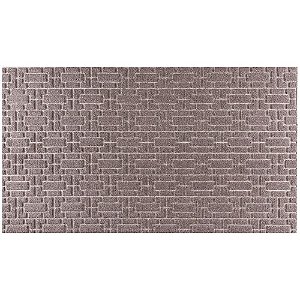 Tapete Corttex Atlanta 60x100cm Antiderrapante Tijolinho Grafite