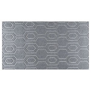 Tapete Corttex Atlanta 60x100cm Antiderrapante Geométrico 2 Grafite