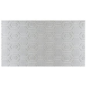 Tapete Corttex Atlanta 60x100cm Antiderrapante Geométrico 2 Cinza