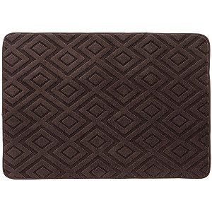 Tapete Corttex Tóquio 140x200cm Antiderrapante Geométrico Marrom Escuro