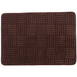 Tapete Corttex Tóquio 200x240cm Antiderrapante Listras Marrom Escuro