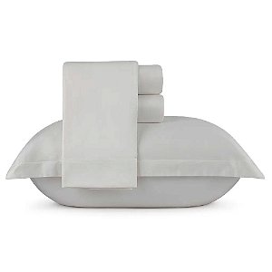 Jogo de Cama Casal 400 Fios 100% Algodão 4 Peças Bella Enxovais Cinza