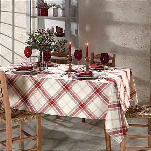 Toalha de Mesa Retangular Natalina 8 Lugares Celebra 1.60 x 2.70 Mts