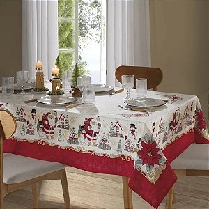 Toalha de Mesa Retangular 160x250cm Athenas Dohler Natal 119
