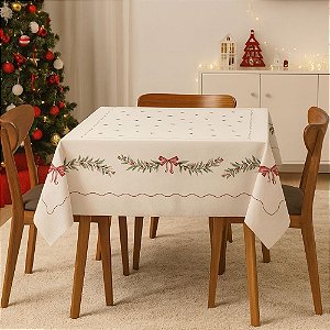 Toalha de Mesa Quadrada 200x200cm Matisse Dohler Clean Natal 123