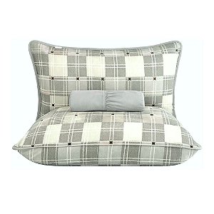 Jogo de Cama Queen Size Malha 3 Peças Majogart Cinza