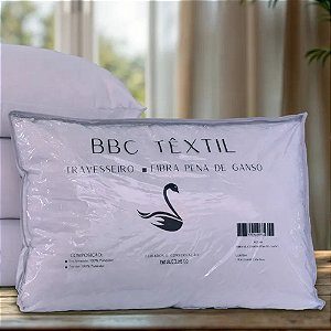 Travesseiro Pluma de Ganso Sintético Luxo BBC Têxtil Suporte Alto
