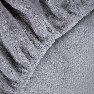 Lençol de Plush King Size Hedrons Inove Cinza Cromo